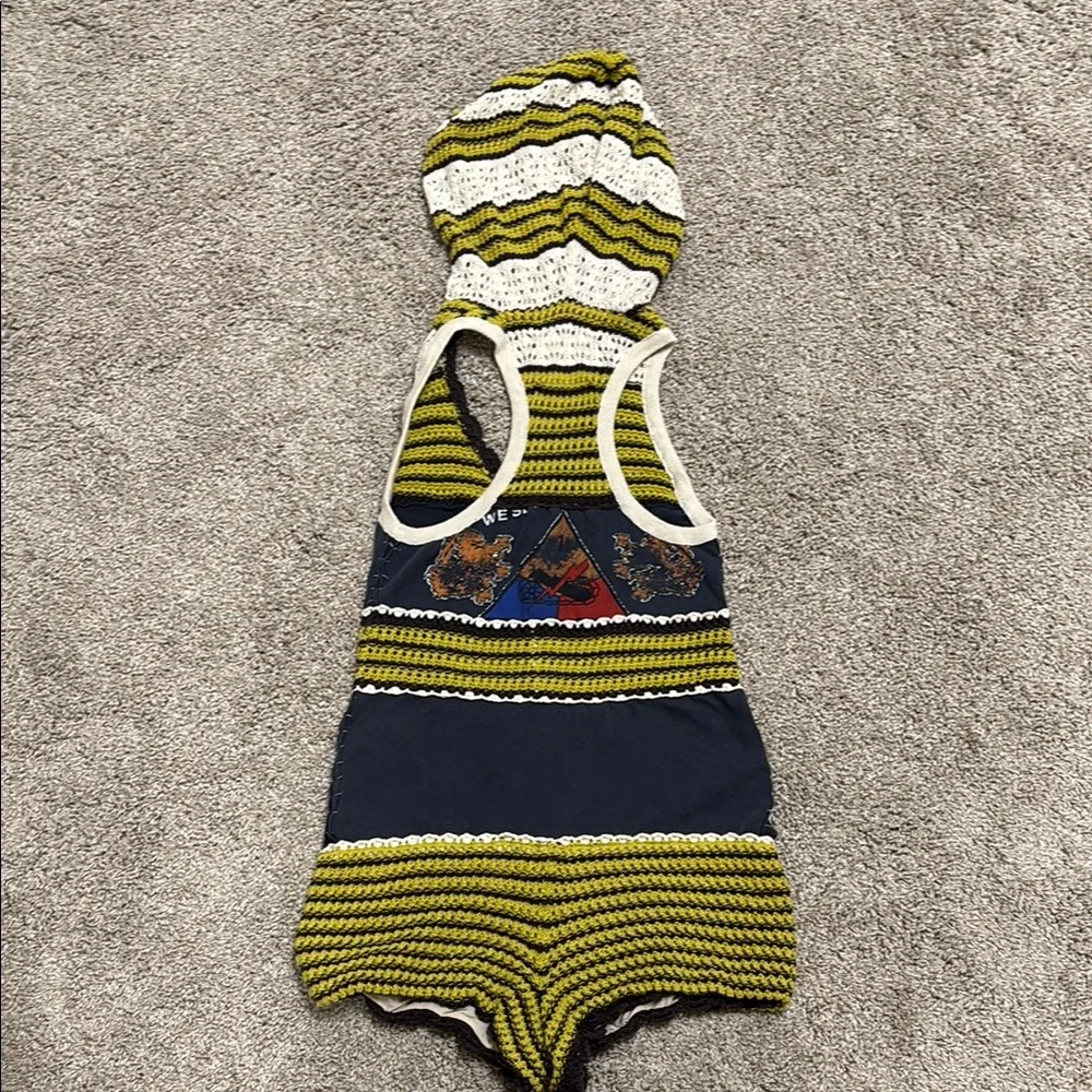 We the Free Striped Knitted Romper with hood  Size XS - Picture 5 of 6